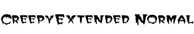 CreepyExtended Normal font preview