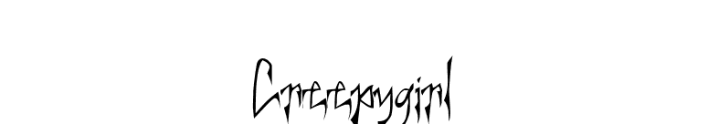 Creepygirl font preview
