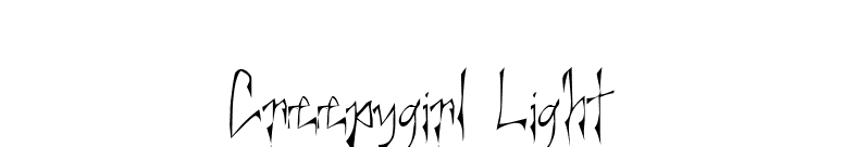 Creepygirl Light font preview