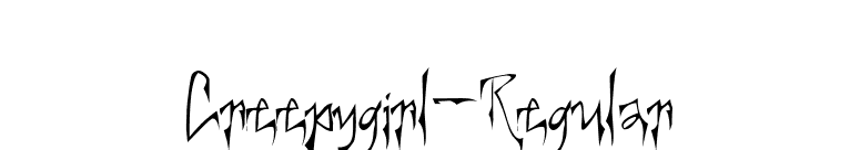 Creepygirl-Regular font preview