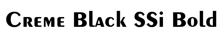 Creme Black SSi Bold font preview