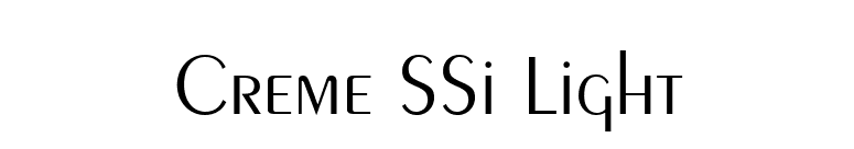 Creme SSi Light font preview
