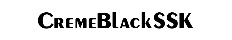 CremeBlackSSK font preview