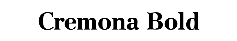 Cremona Bold font preview
