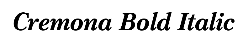 Cremona Bold Italic font preview