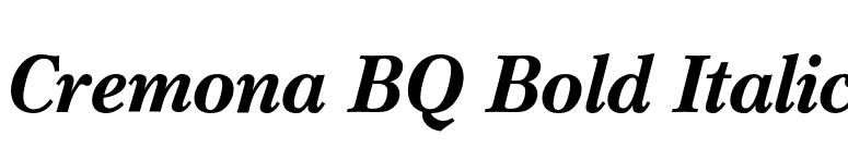 Cremona BQ Bold Italic font preview