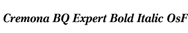 Cremona BQ Expert Bold Italic OsF font preview