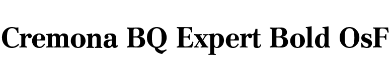 Cremona BQ Expert Bold OsF font preview
