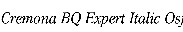 Cremona BQ Expert Italic Osf font preview