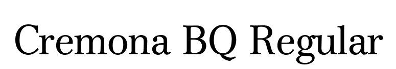 Cremona BQ Regular font preview