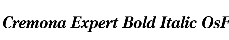 Cremona Expert Bold Italic OsF font preview