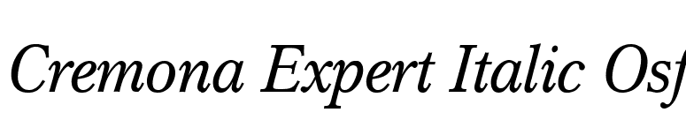 Cremona Expert Italic Osf font preview