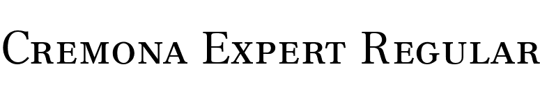 Cremona Expert Regular font preview