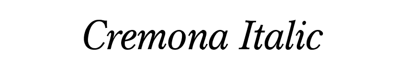 Cremona Italic font preview