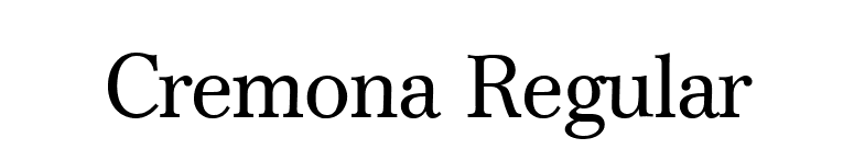 Cremona Regular font preview