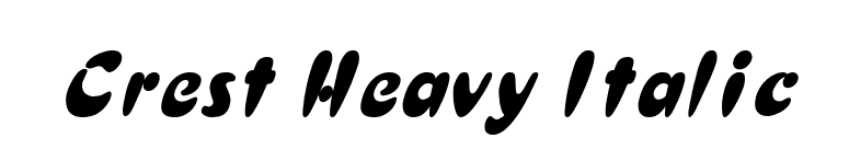 Crest Heavy Italic font preview