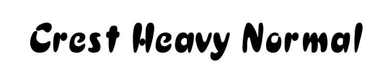 Crest Heavy Normal font preview