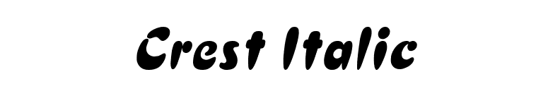 Crest Italic font preview
