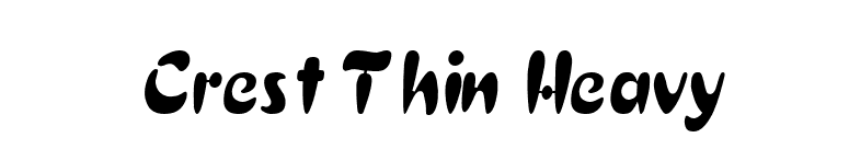 Crest Thin Heavy font preview