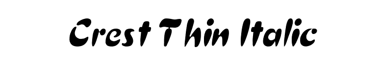 Crest Thin Italic font preview