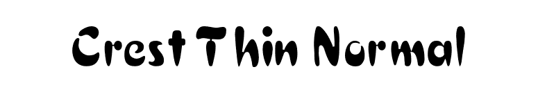 Crest Thin Normal font preview
