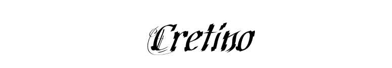 Cretino font preview