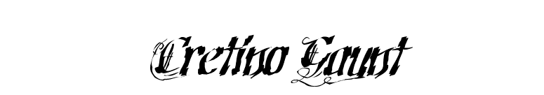 Cretino Gaunt font preview