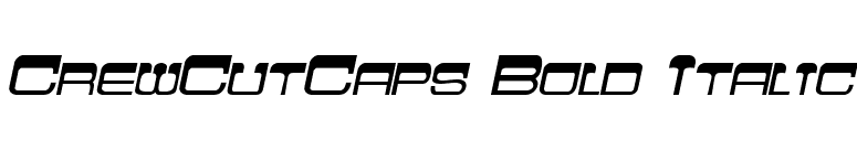 CrewCutCaps Bold Italic font preview