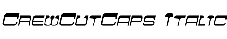 CrewCutCaps Italic font preview