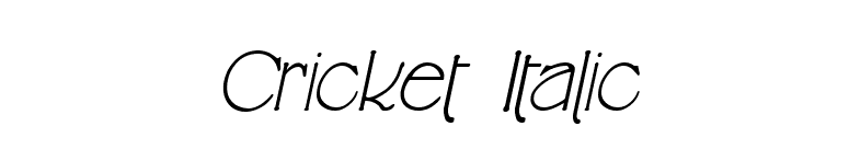 Cricket Italic font preview