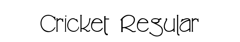 Cricket Regular font preview