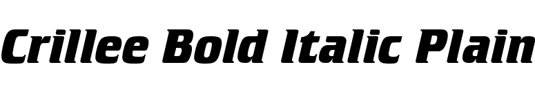 Crillee Bold Italic Plain font preview