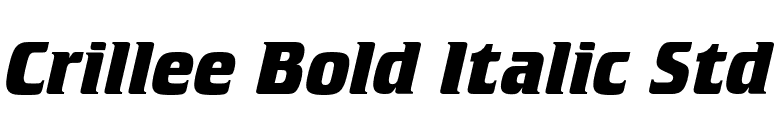 Crillee Bold Italic Std font preview