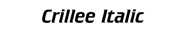 Crillee Italic font preview