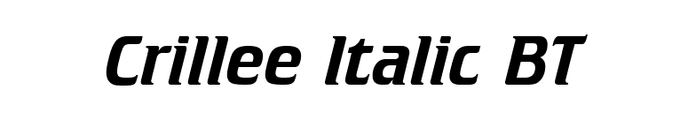 Crillee Italic BT font preview