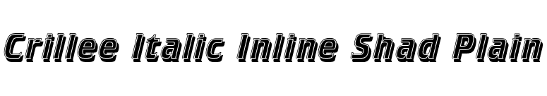 Crillee Italic Inline Shad Plain font preview