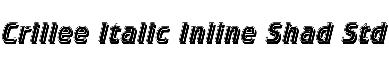 Crillee Italic Inline Shad Std font preview