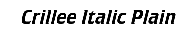 Crillee Italic Plain font preview