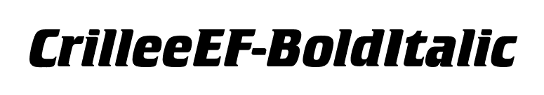 CrilleeEF-BoldItalic font preview