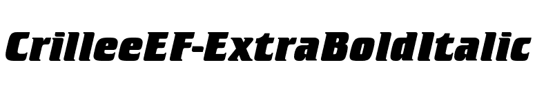 CrilleeEF-ExtraBoldItalic font preview