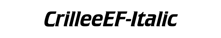 CrilleeEF-Italic font preview
