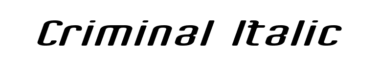 Criminal Italic font preview