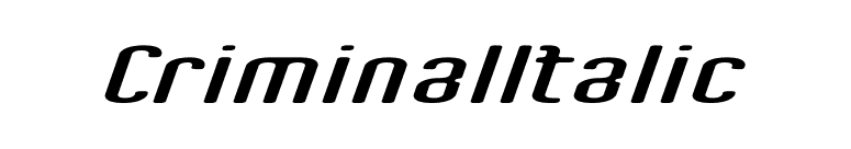 CriminalItalic font preview