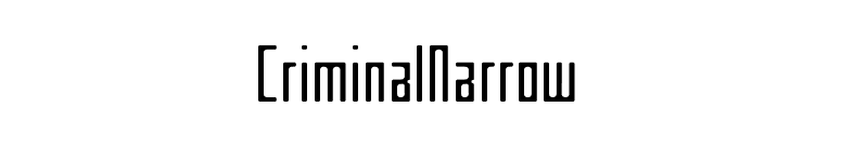 CriminalNarrow font preview