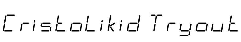 CristoLikid Tryout font preview