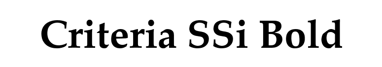 Criteria SSi Bold font preview