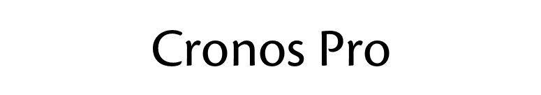 Cronos Pro font preview
