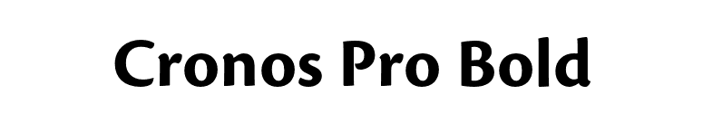 Cronos Pro Bold font preview