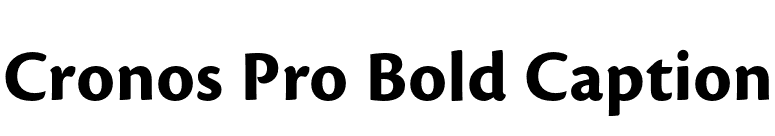 Cronos Pro Bold Caption font preview