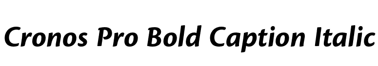 Cronos Pro Bold Caption Italic font preview